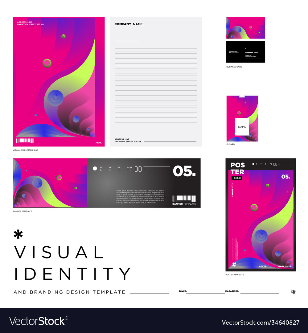 Abstract background visual identity brand\
template