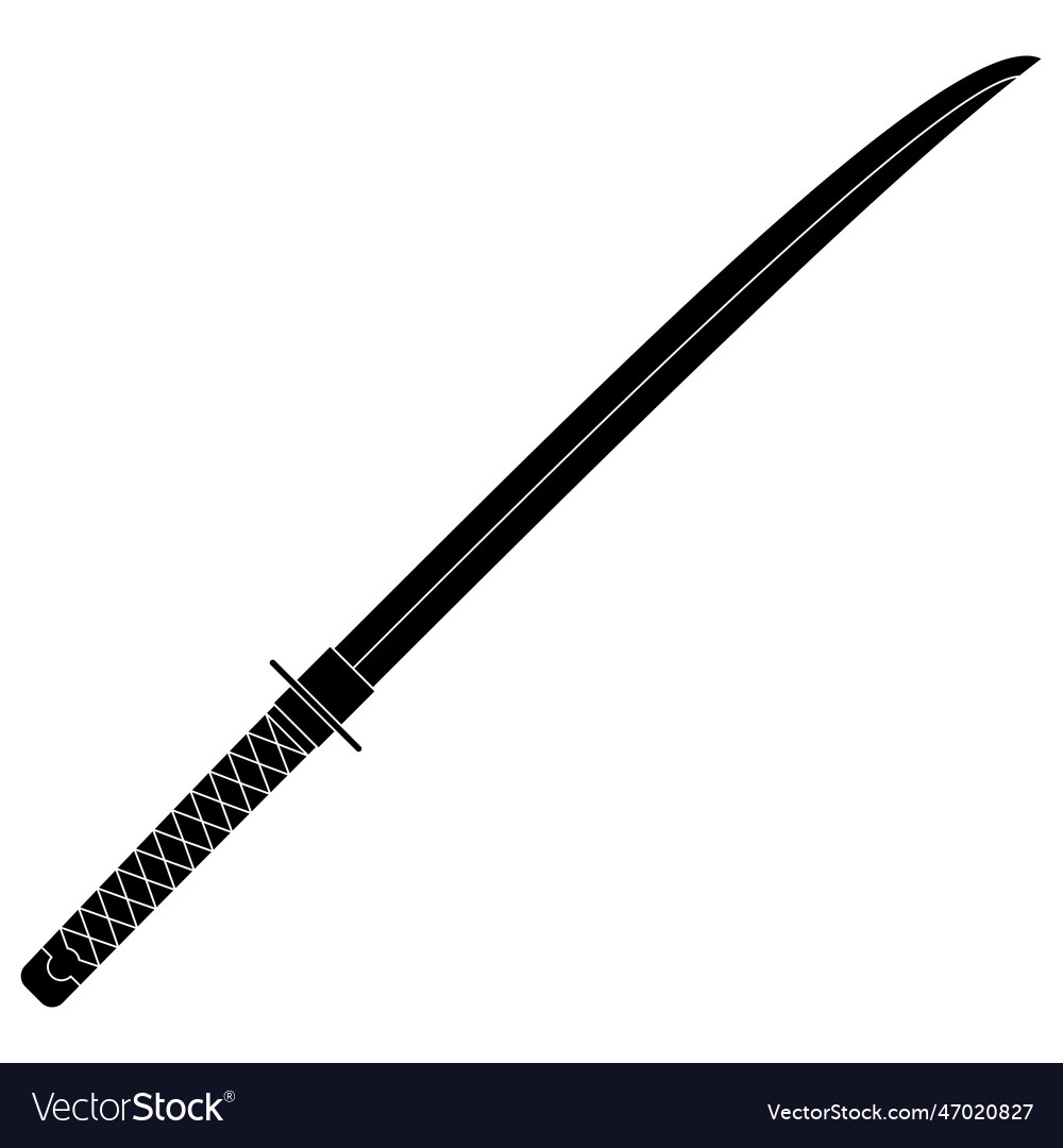 Katana silhouette Royalty Free Vector Image - VectorStock