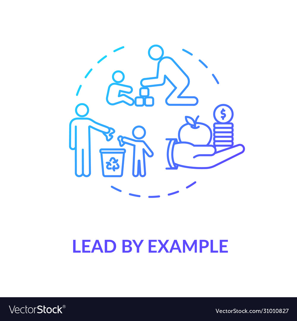 Lead example concept icon Royalty Free Vector Image