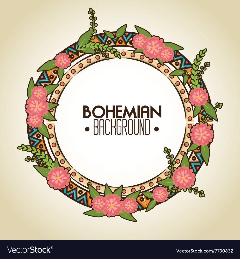 Bohemian background design Royalty Free Vector Image