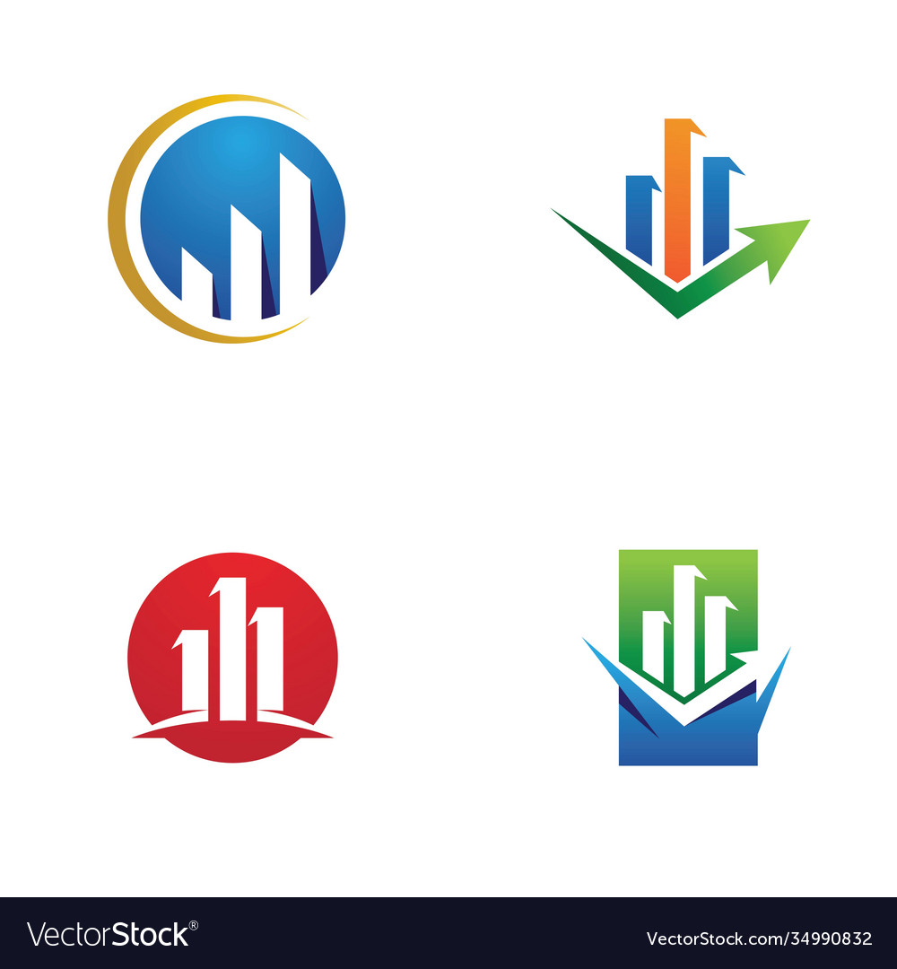 Business finance logo template Royalty Free Vector Image