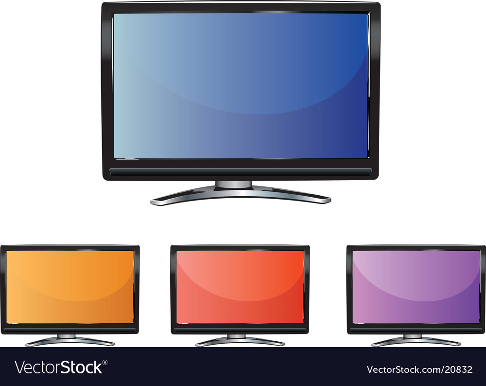 Lcd tv screen Royalty Free Vector Image VectorStock