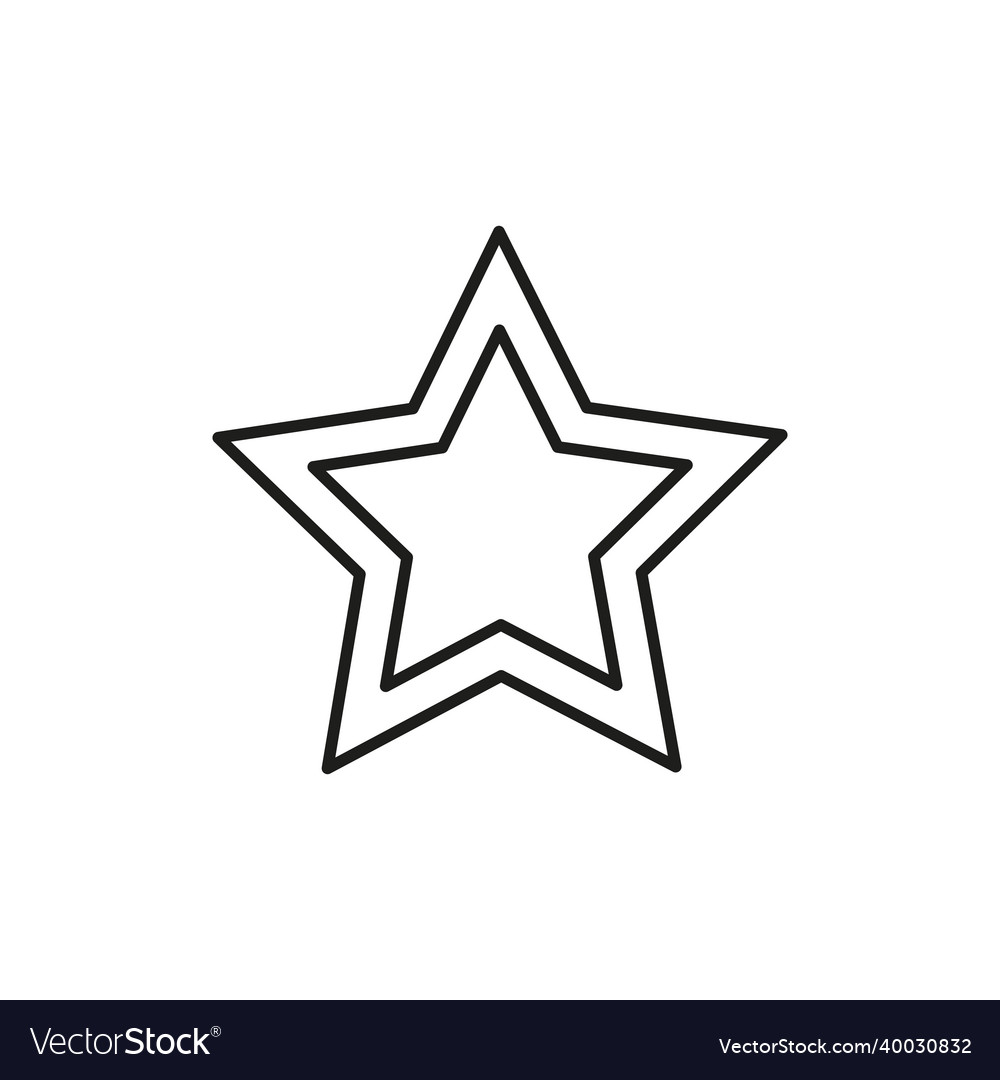 Outline Star Icon Christmas Star For Christmas Vector Image