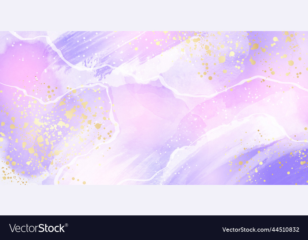 Violet lavender liquid watercolor marble Vector Image