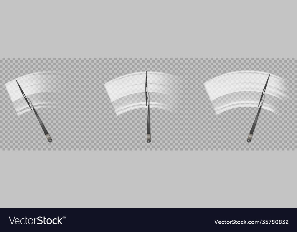 Wipers clean and rubbing car windscreen Royalty Free Vector