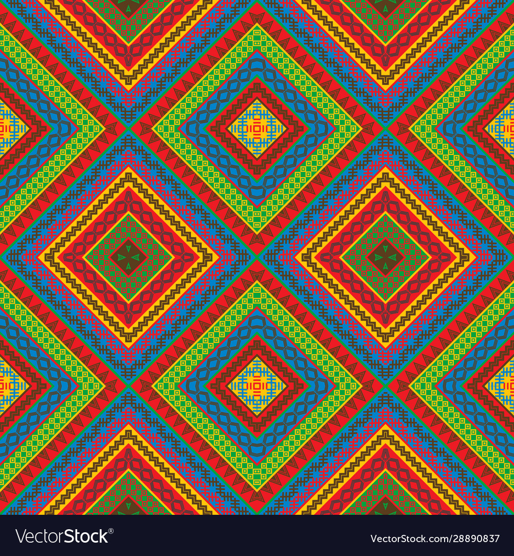 Colorful geometric decorative ethnic motifs Vector Image