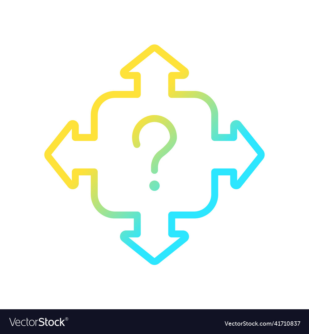 Direction gradient linear icon Royalty Free Vector Image