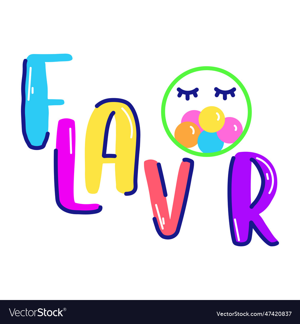 flavor-text-royalty-free-vector-image-vectorstock