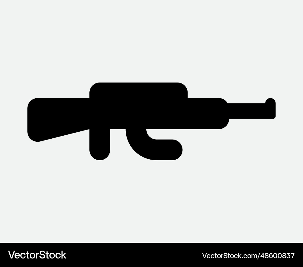 Gun rifle icon automatic assault firing fire war Vector Image