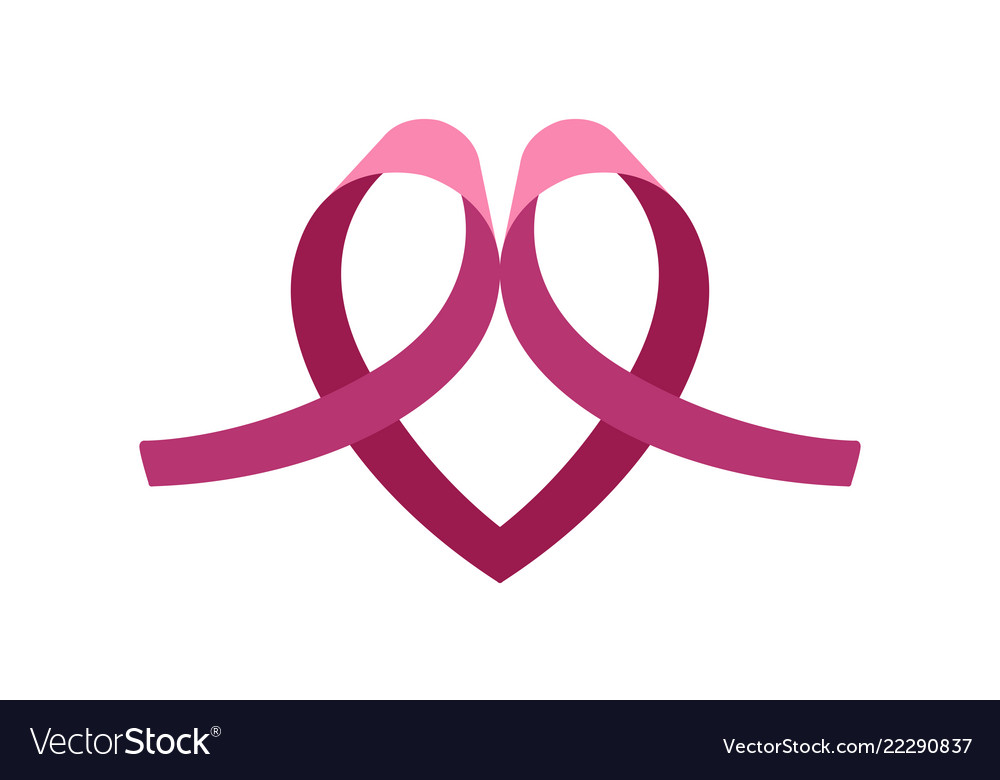 Isolated pink ribbon breast cancer campaign Vector Image