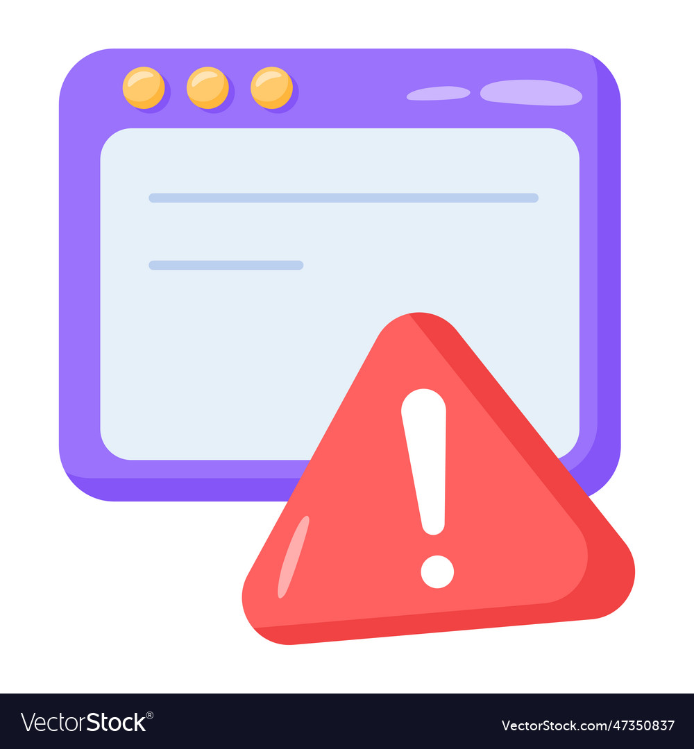 Website error Royalty Free Vector Image - VectorStock