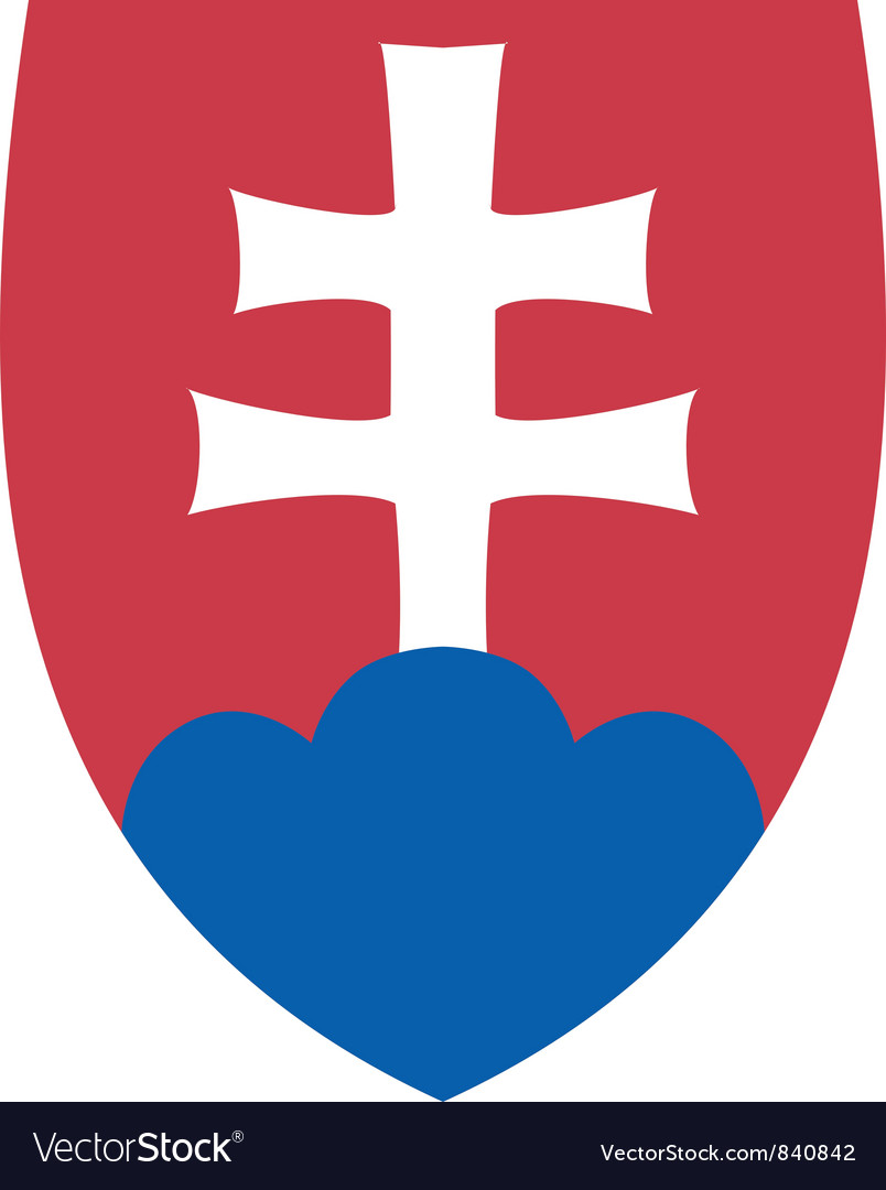 Coat of arms slovakia Royalty Free Vector Image