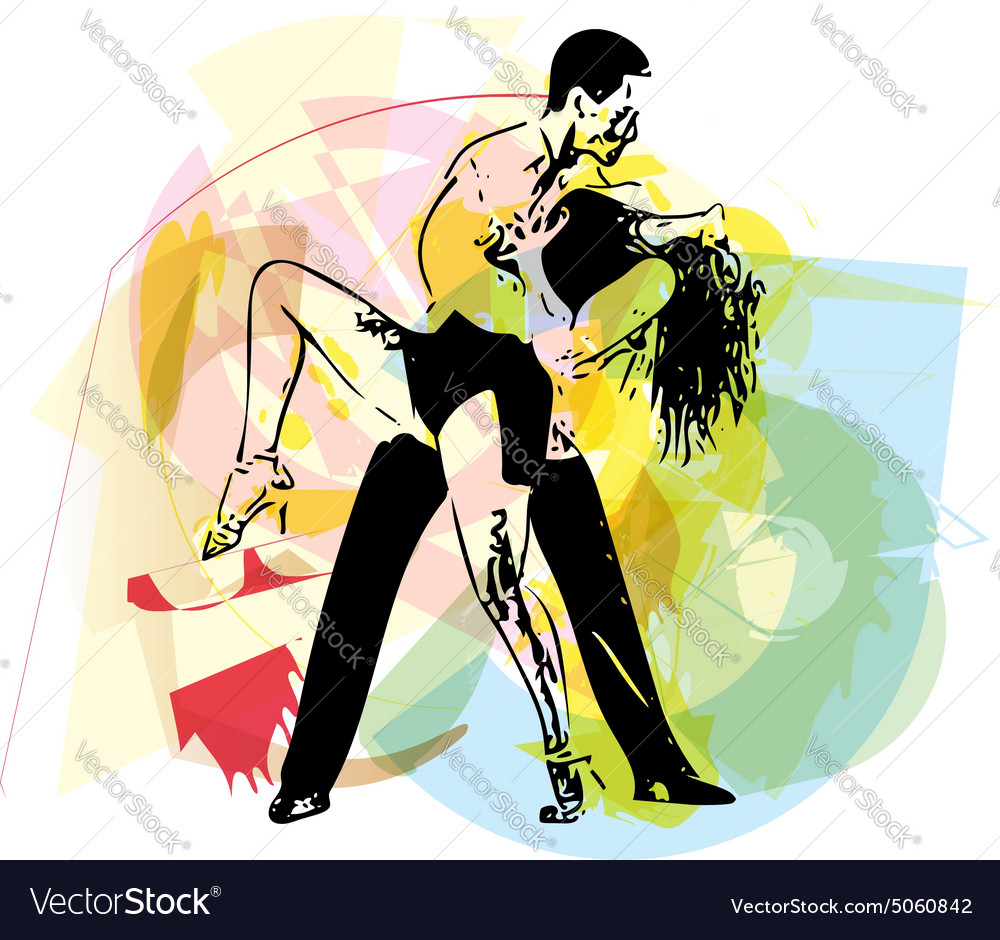 Latino dancing couple Royalty Free Vector Image