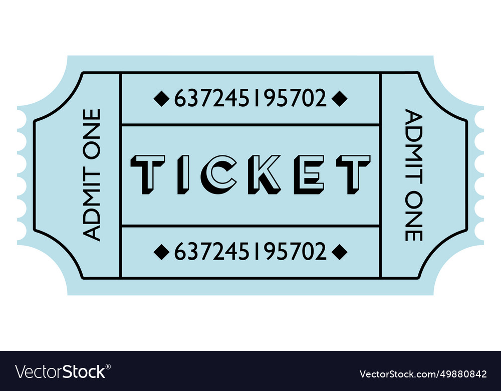 Ticket entrance Royalty Free Vector Image - VectorStock