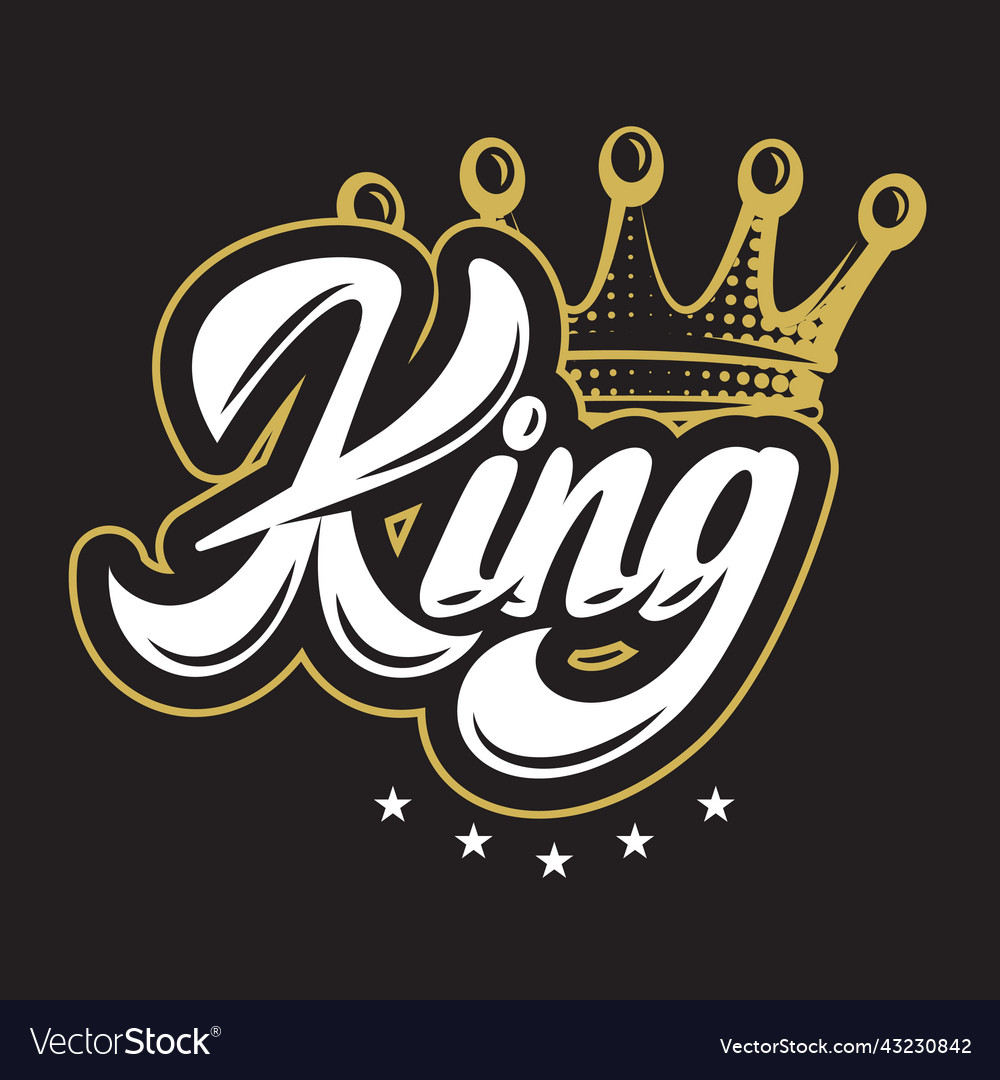 With gold crown Royalty Free Vector Image - VectorStock