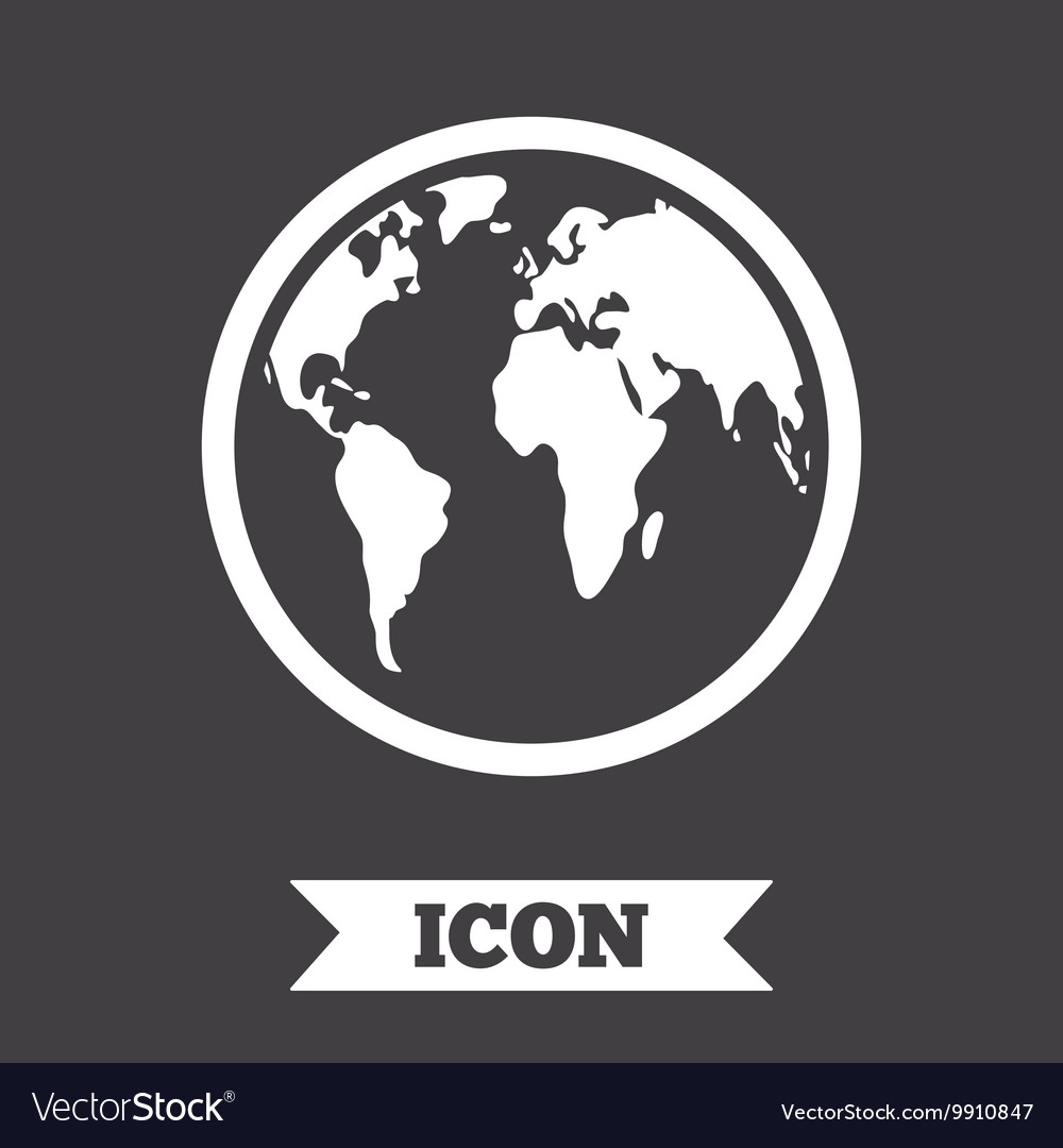 Globe sign icon world map geography symbol