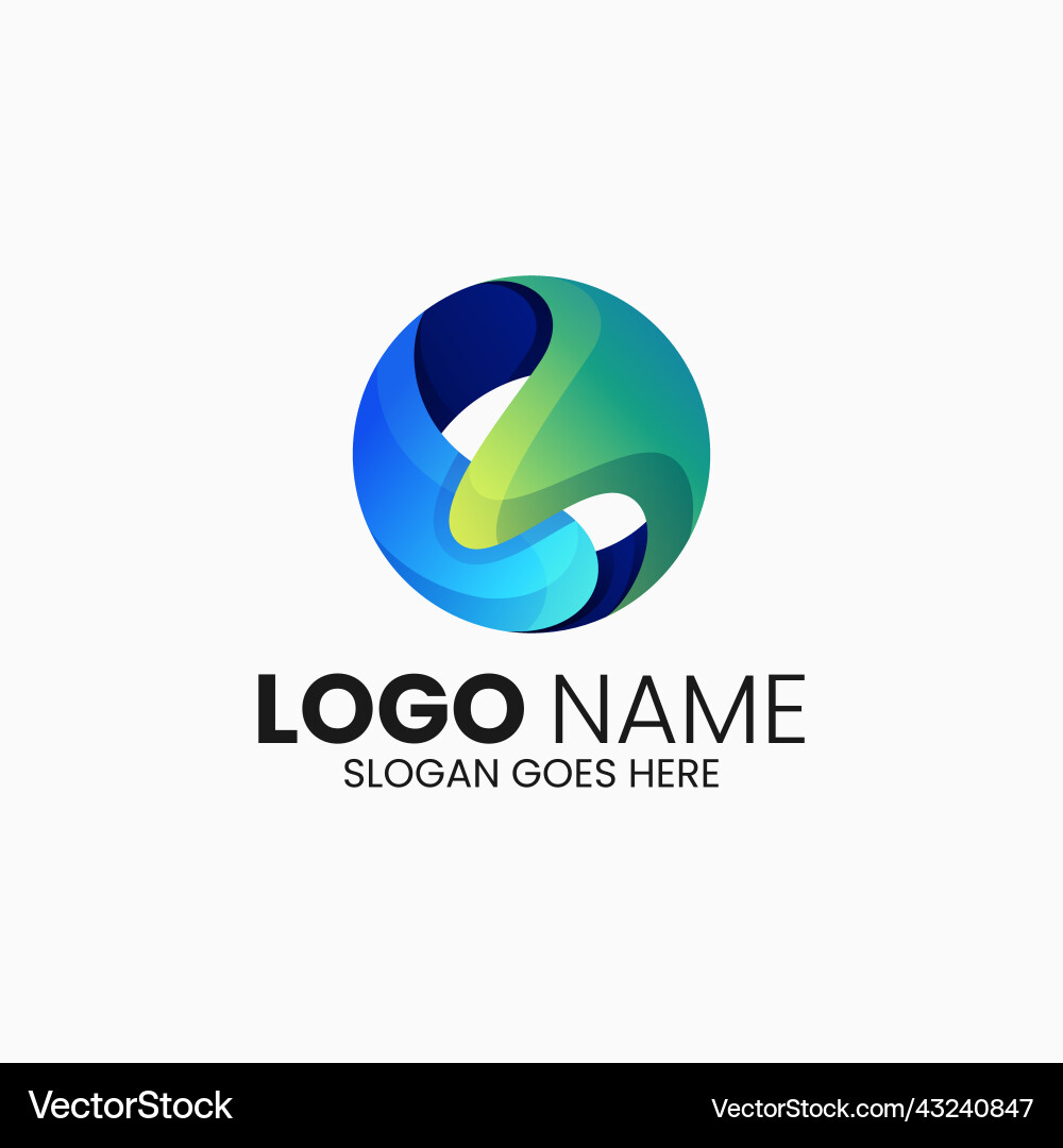 Logo abstract gradient colorful style Royalty Free Vector