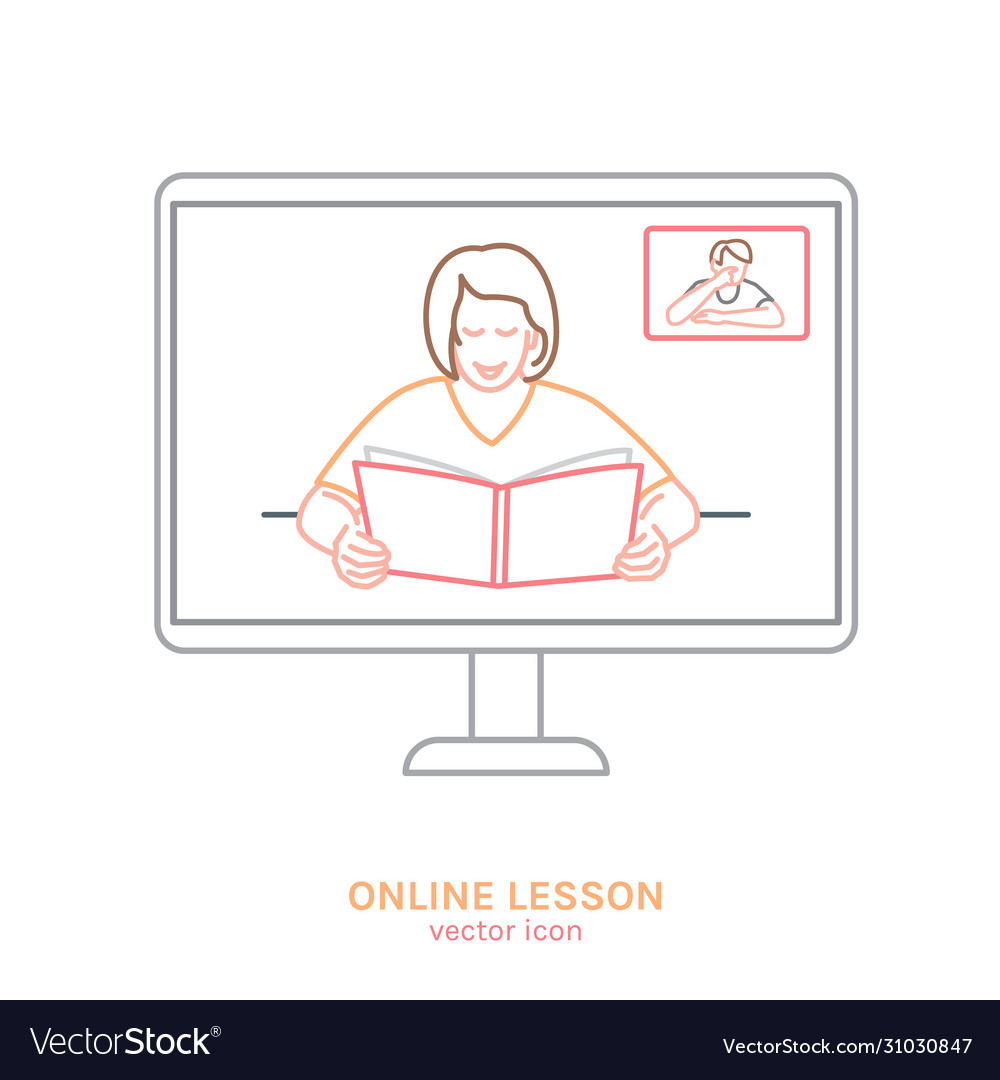 Online learning image Royalty Free Vector Image
