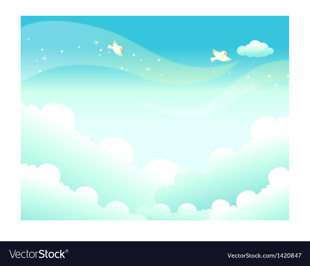 Sky landscape background Royalty Free Vector Image