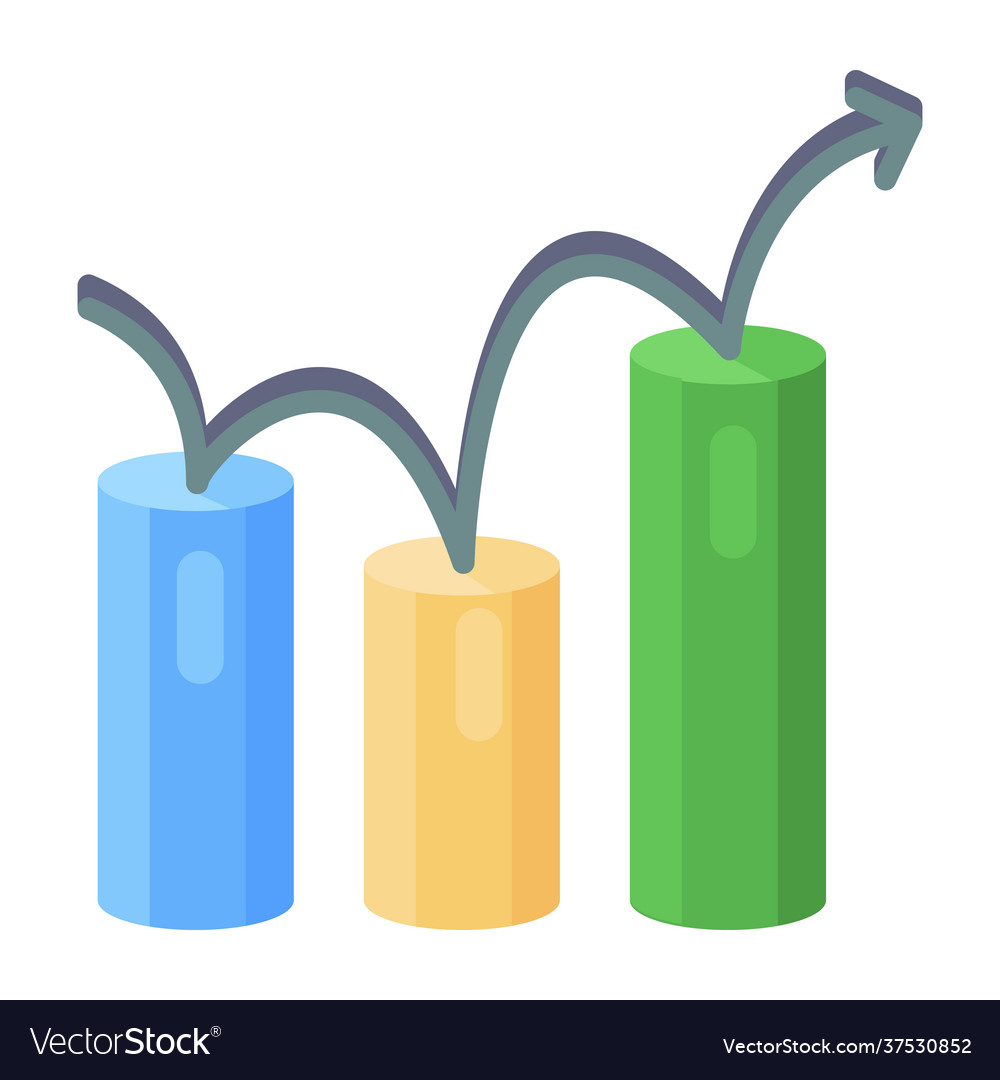 Columns chart Royalty Free Vector Image - VectorStock