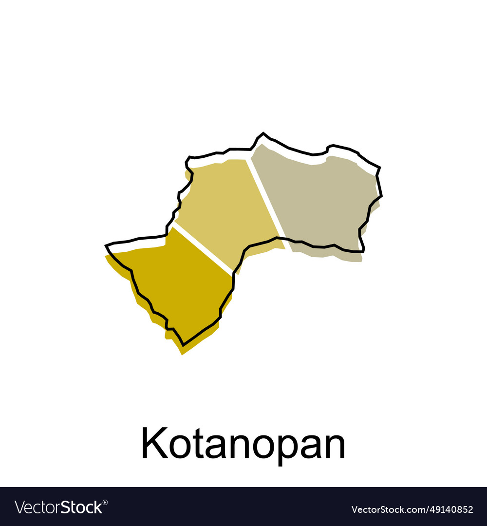 Map city of kotanopan design world Royalty Free Vector Image