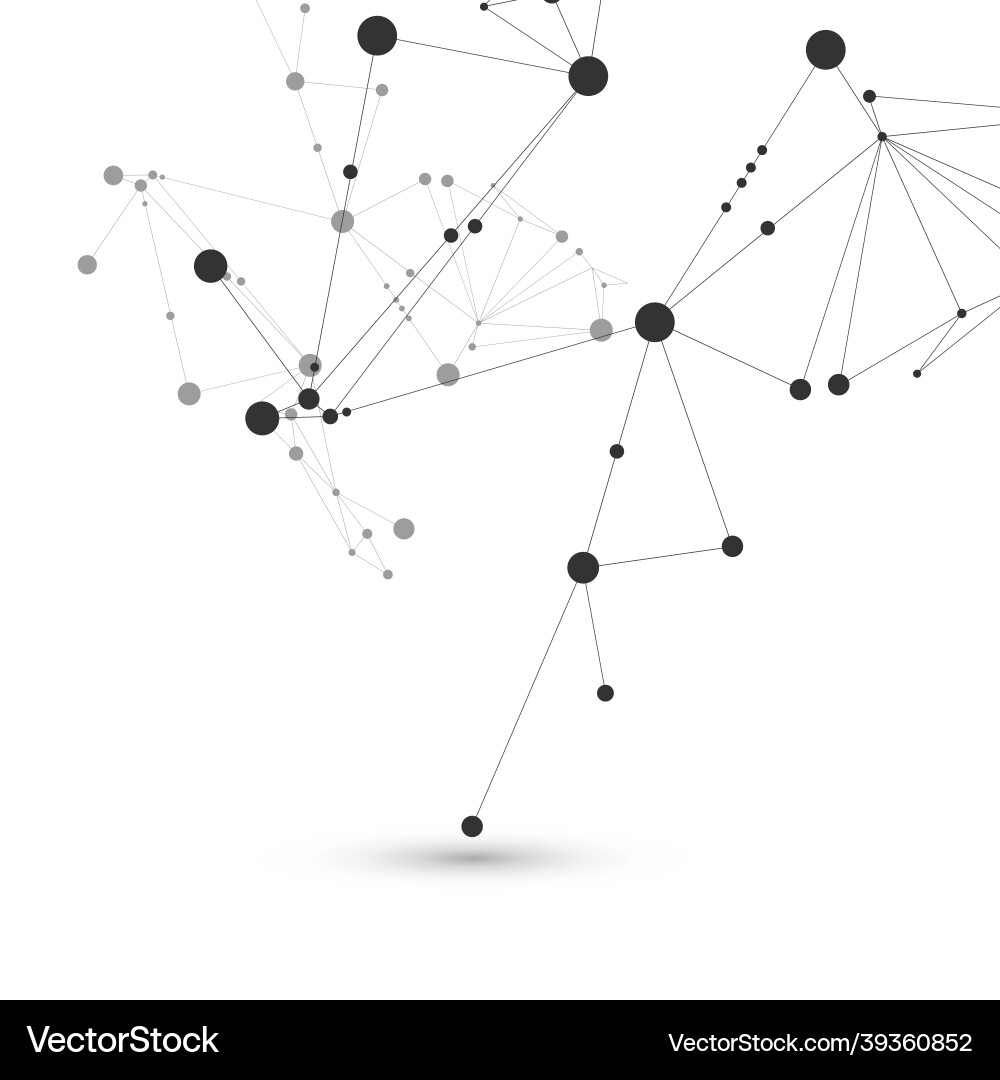 Polygonal abstract background with connected line Vector Image