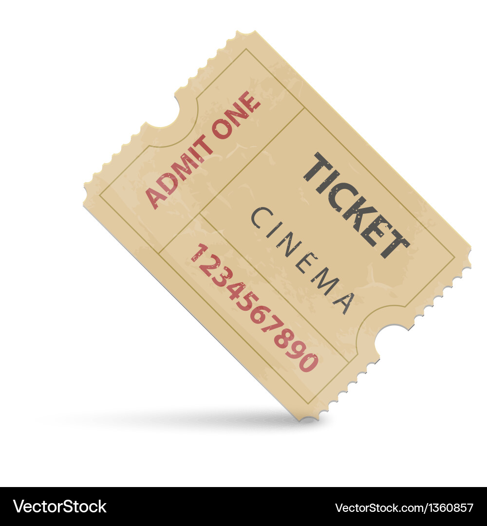 Cinema ticket Royalty Free Vector Image - VectorStock