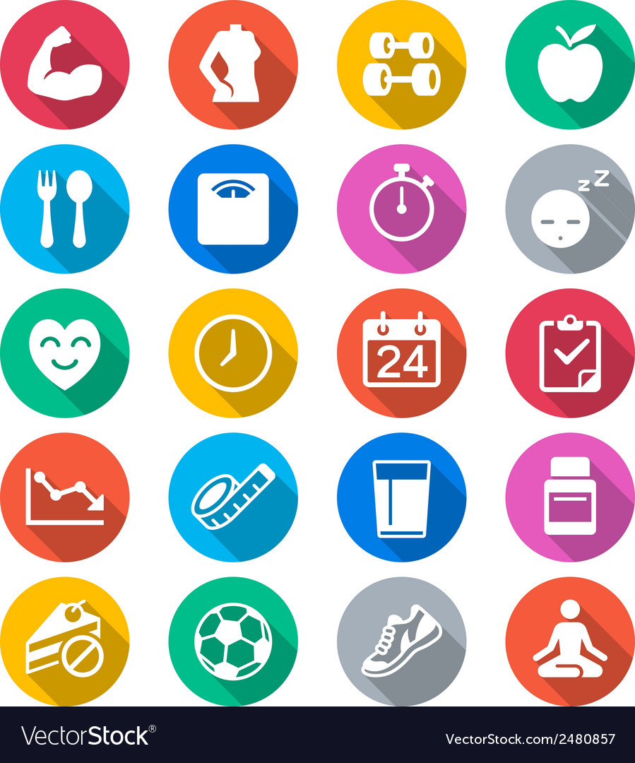 Healthcare flat color icons Royalty Free Vector Image