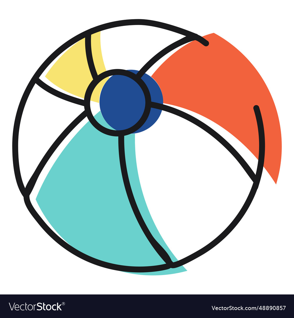 Icon beach ball Royalty Free Vector Image - VectorStock