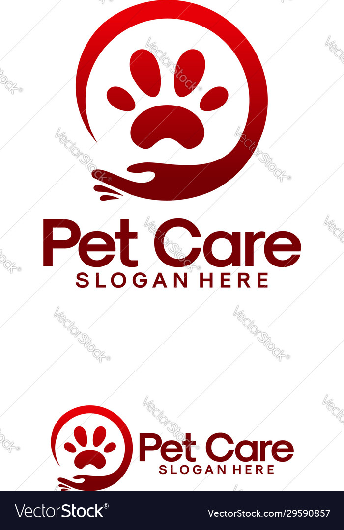 Pet care logo designs animal care logo template Vector Image Pet care logo designs animal care logo template Vector Image