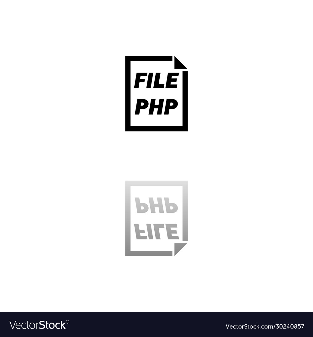 Php file icon flat Royalty Free Vector Image - VectorStock