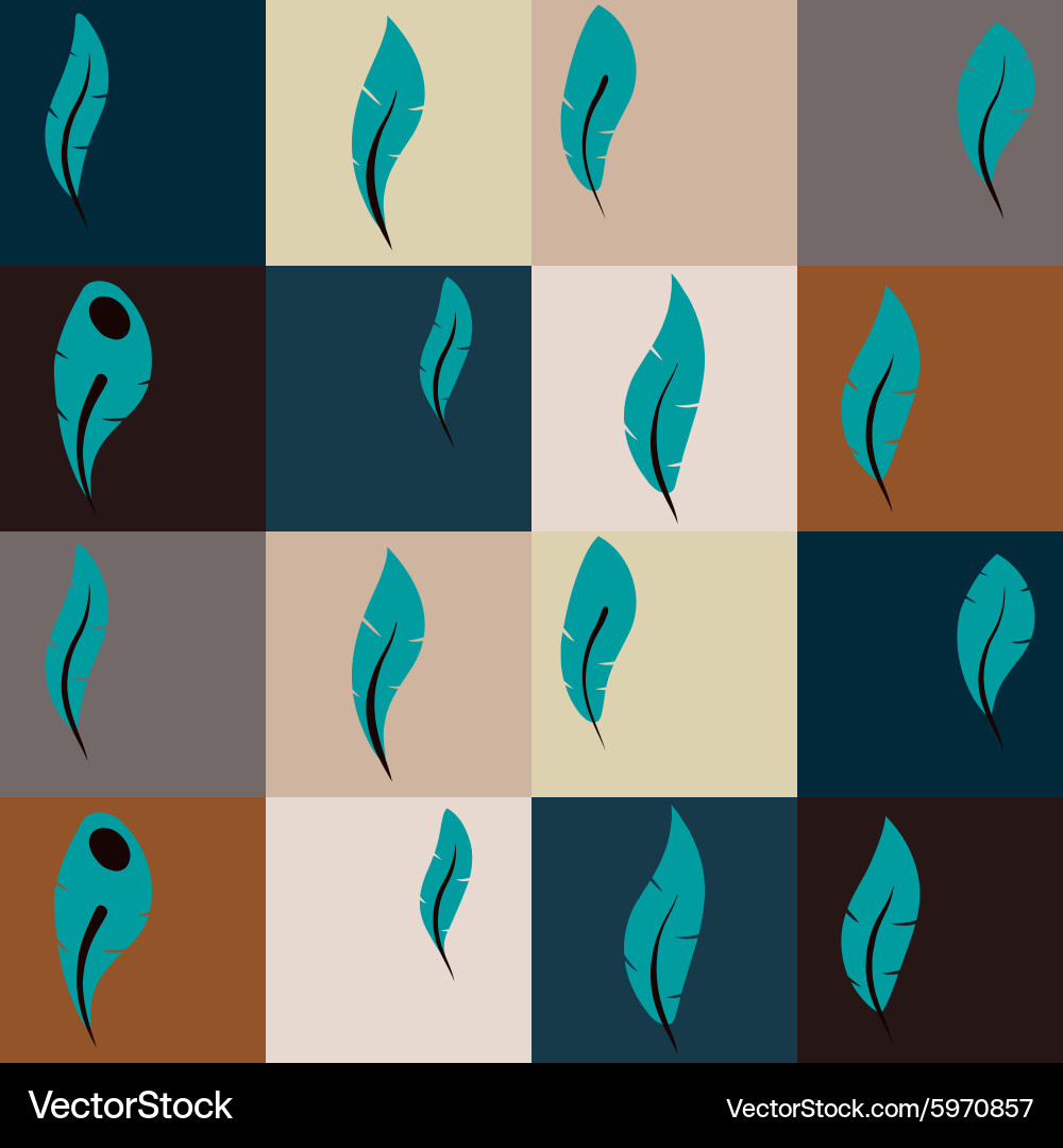 Seamless background with feather Royalty Free Vector Image