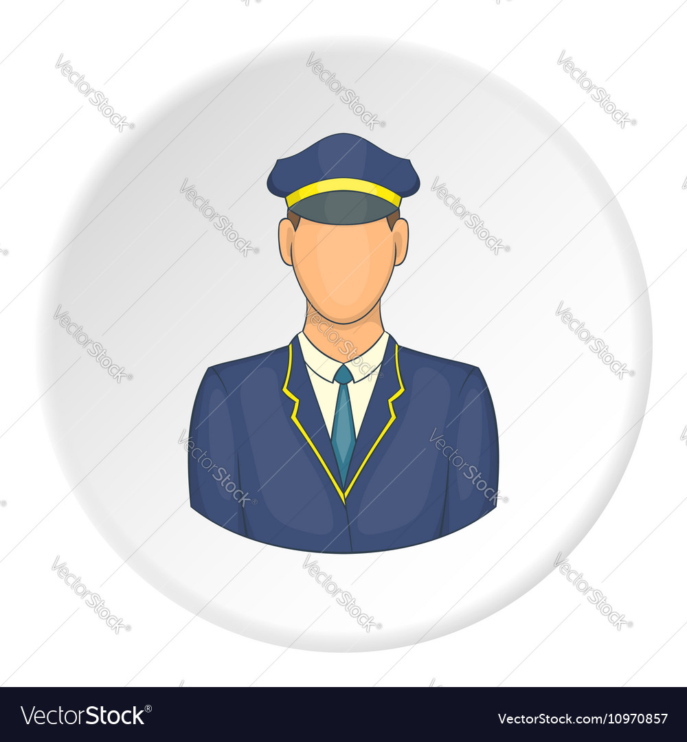 Train driver icon cartoon style Royalty Free Vector Image