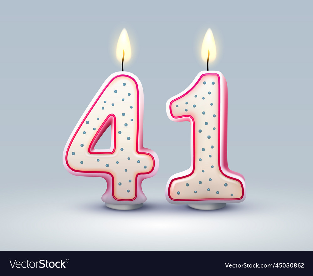 Happy birthday years 41 anniversary Royalty Free Vector