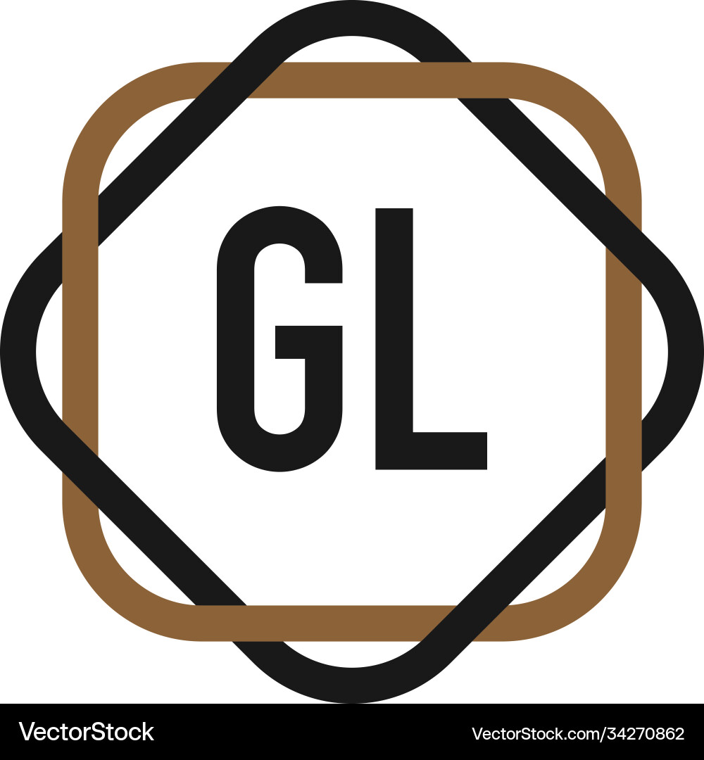 Initial letter gl elegance logo design template Vector Image