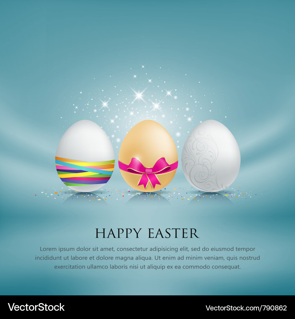 Set of easter eggs Royalty Free Vector Image - VectorStock