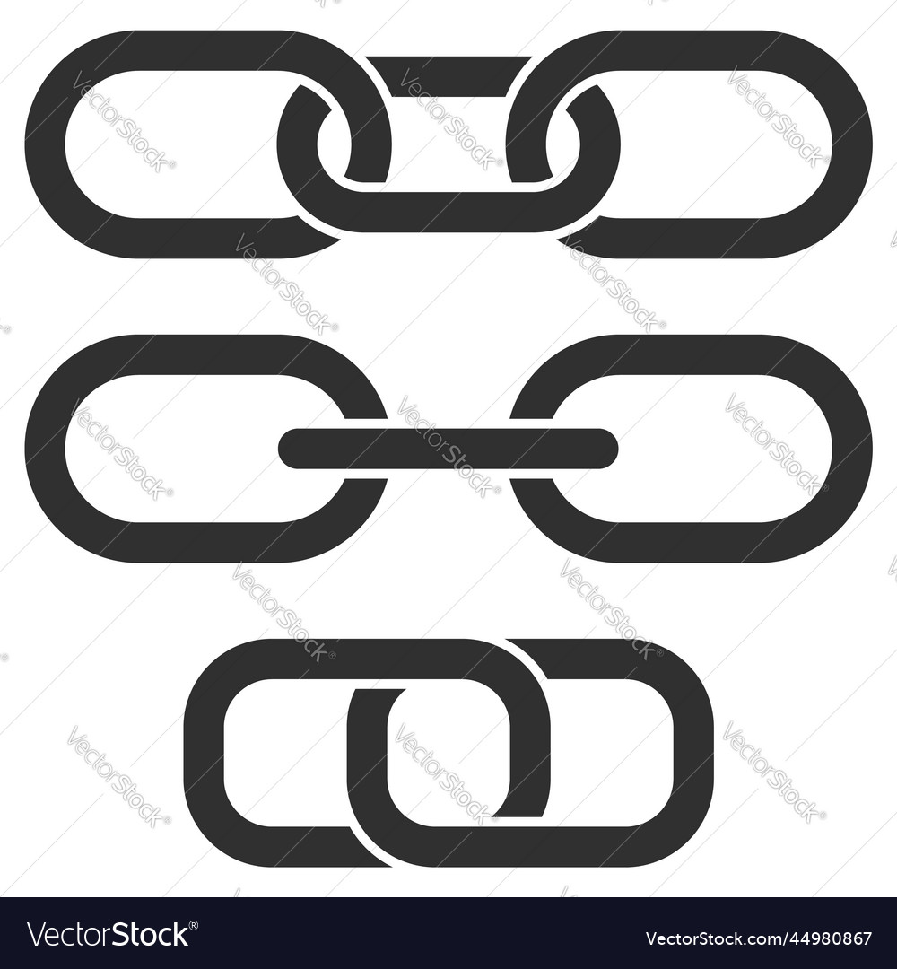 Connection concept chain solid icon Royalty Free Vector