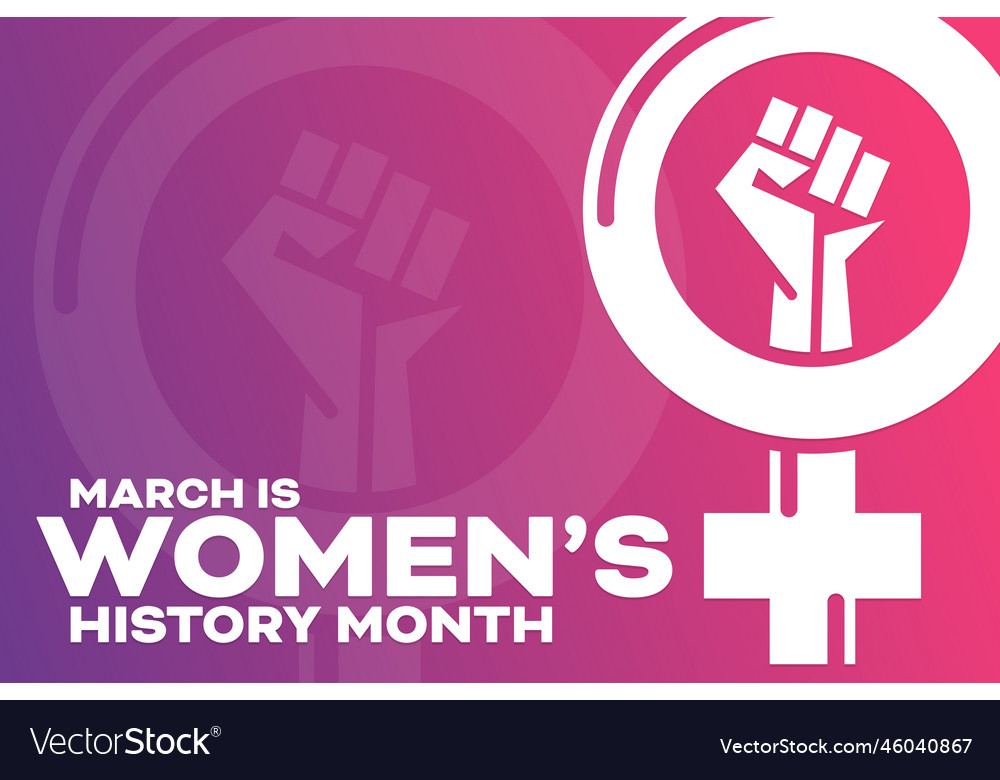 March is women s history month Royalty Free Vector Image