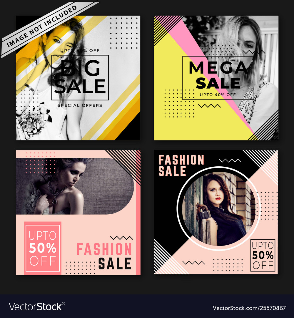 Modern Sale Banners Collection Royalty Free Vector Image