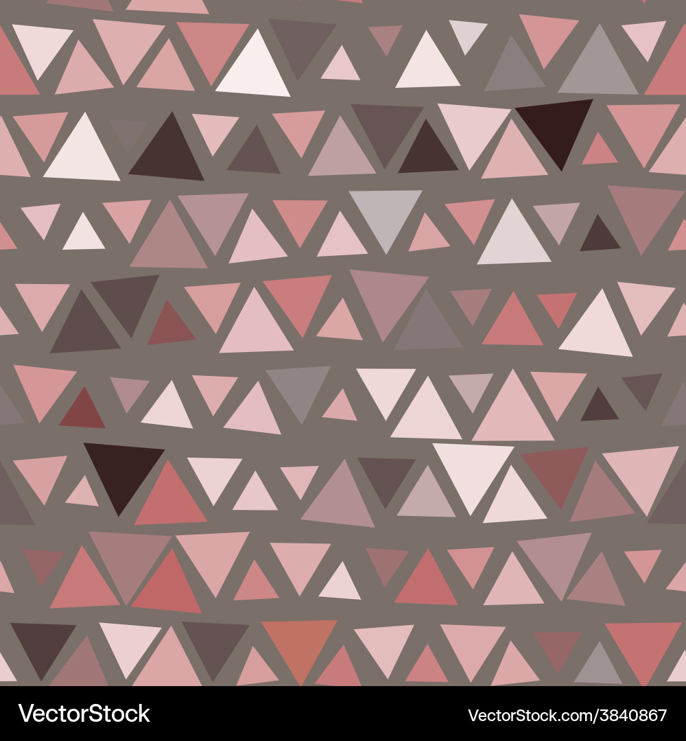 Seamless pattern of triangles brown background Vector Image