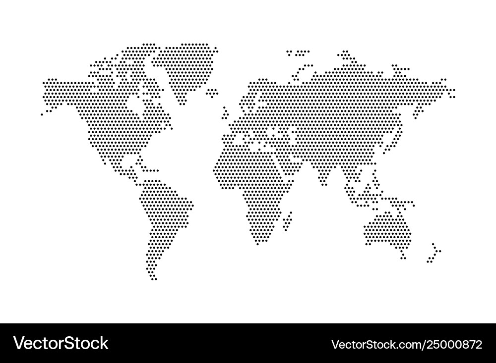 Abstract world map dot Royalty Free Vector Image
