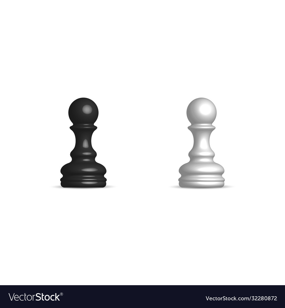 Black pawn chess piece Royalty Free Vector Image