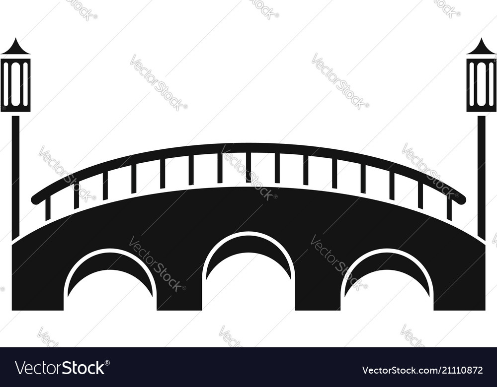 Download Bridge icon simple style Royalty Free Vector Image