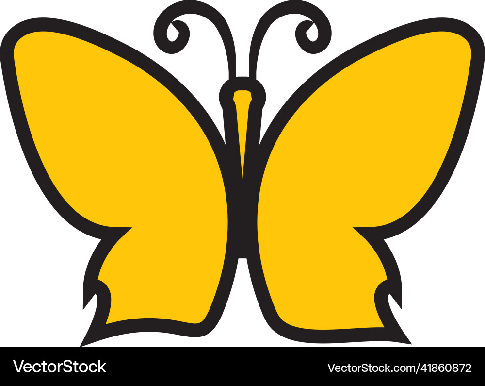 Butterfly leaf logo Royalty Free Vector Image - VectorStock