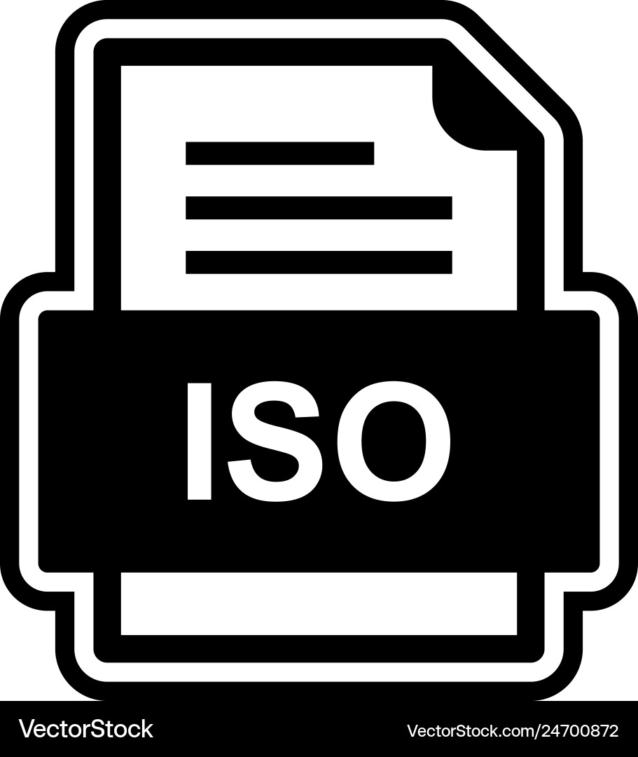 Iso file document icon Royalty Free Vector Image