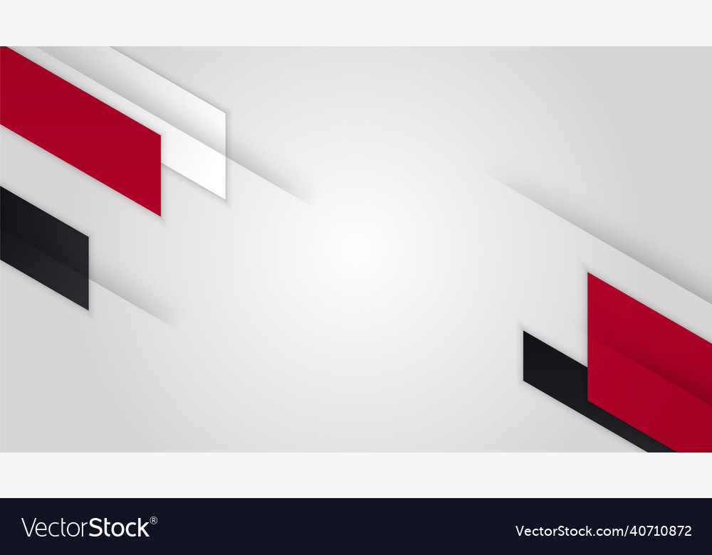 Modern red black white abstract presentation Vector Image