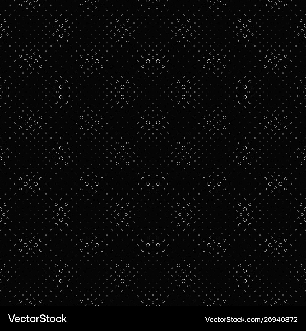 Monochrome seamless circle pattern background Vector Image