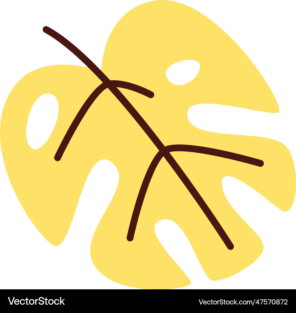 Tropical leaf icon Royalty Free Vector Image - VectorStock