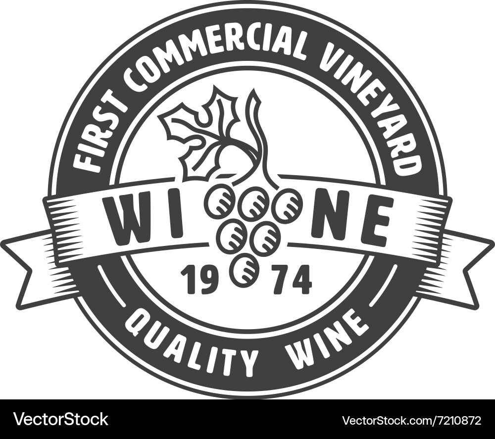Vintage winery label Royalty Free Vector Image