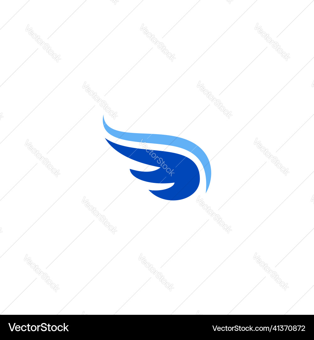 Wing fly logo Royalty Free Vector Image - VectorStock